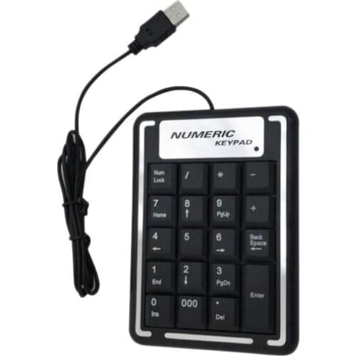 Numeric Keypad,19 Keys Keyboard Finance Keypad USB Does Not Support Waterproof Mini Keyboard for Laptop/PC
