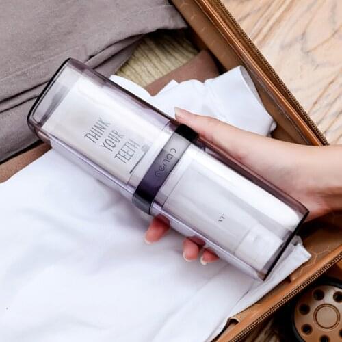 Travel Can Carry Transparent Plastic Multi-Function Dustproof Hygienic Storage Box Toothpaste Toothbrush Storage Mouthwash Cup