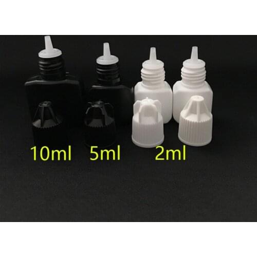 5 ml 10 ml White Black Grafting Eyelash Glue Bottle Empty Refillable Bottles Eyelash Extension Adhesive Remover Bottle