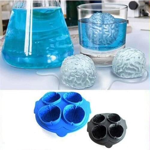 DIY Brain Shape Ice Freeze Cube Silicone Tray Maker Mold ice cream mold Chocolate Mold Cookie Cutter Bar Party Drink Mould