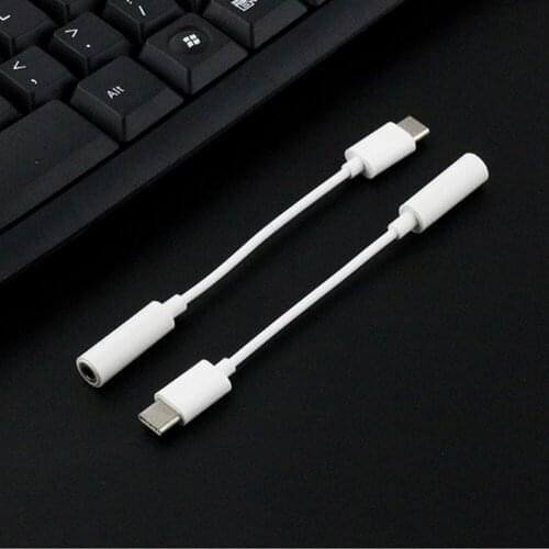 10pcs Type-C to 3.5mm Earphone Adapter cable usb 3.1 Type C Female Cable Connector Converter AUX Audio Jack Cable