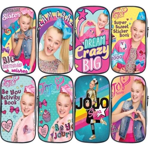 Cute Jojo Siwa Pencil Case Children Boys Girls Students Bags Fashion New High Quality Stationery Bag Fashion Pencil Box for Kids