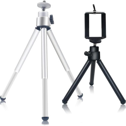 HEONYIRRY Mini Tripod Aluminum Metal Lightweight Tripod Stand Mount For Phone With Phone Clip Tripod for iPhone 6 7 6s 5s Dslr