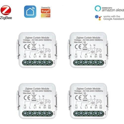 Tuya Zigbee Curtain Switch Module Smart Home Remote Control Curtains Roller Blinds Shutter Switches Work With Alexa Google Home