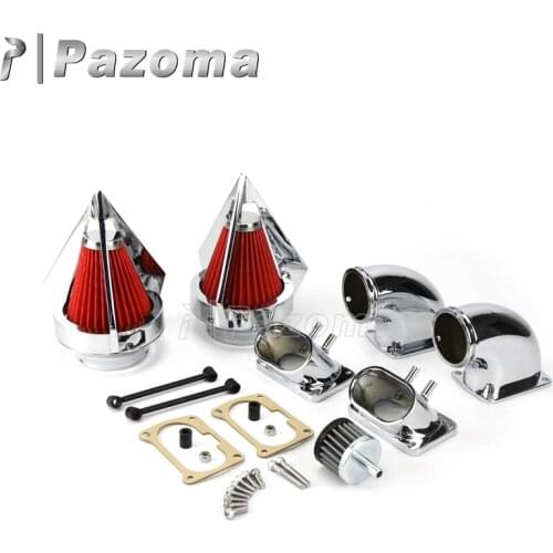 Motorcycle Chrome Dual Spike Air Cleaner Kit Intake Filter For Suzuki Boulevard M109 M109R 2006-2012 INTRUDER VZR 1800 2006-2007