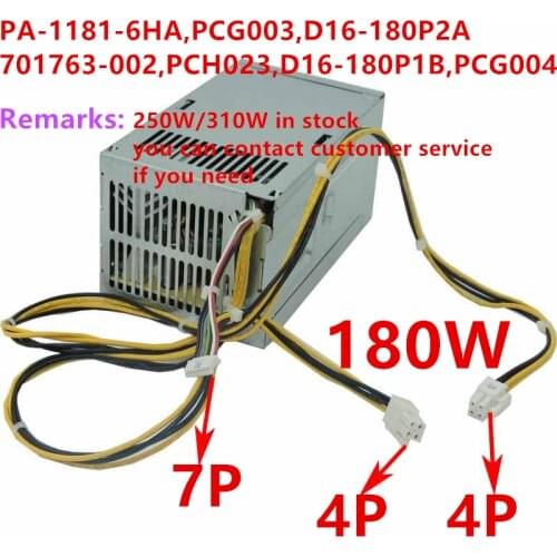 New PSU For HP 800 600 480 400 280 G3 G4 4Pin 180W Power Supply PA-1181-6HA PCG003 D16-180P2A PA-2251-5 PCH023 D16-180P1B PCG004