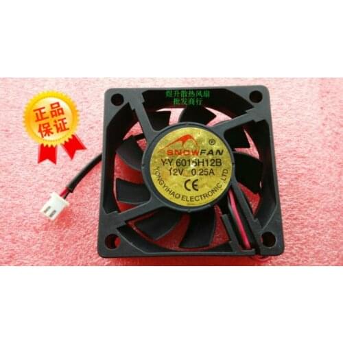 Original SNOWFAN Y-Y 6015H12B 12V 0.25A 60*60*15MM 2 wire case / power 6CM fan