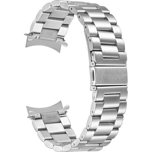 Stainless Steel Watchband + No Gap Soild Clips for Samsung Galaxy Watch 46mm / Gear S3 Quick Release Band Strap