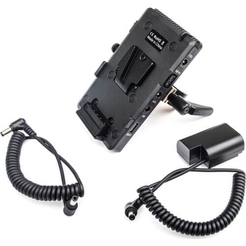 WY-VG1 Power Supply Systerm Battery Plate Adapter V-Lock D-tap Plate DC Coupler with DMW-DCC12 for Broadcast SLR HD camera