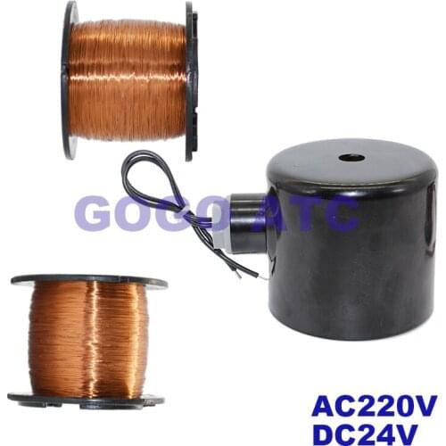 Solenoid valve full copper coil 4 points 6 points 1 inch universal 220V 24V solar switch water valve