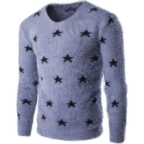 Turtleneck Sweater Wool Men Start Print Knitted Long Sleeve Sweater Men Sweater Male Sweaters Pullover 015