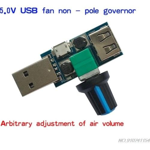 USB Fan Speed Controller DC 4-12V Reducing Noise Multi-stall Adjustment Governor D18 20 Dropshipping