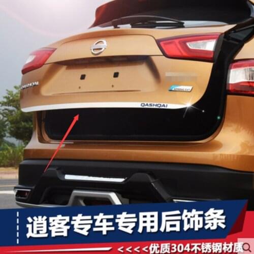 High-quality stainless steel Rear Trunk Door Handle Cover Tail Gate Trim Bezel Molding Styling for Nissan QASHQAI 2016 2017 2018