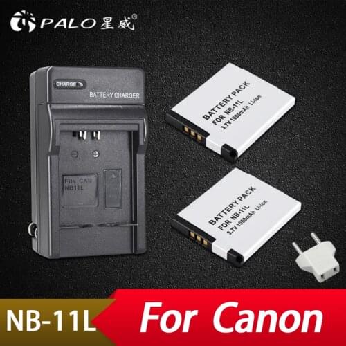 Palo 2Pcs NB-11L NB 11L NB11L NB-11LH Battery + Charger For Canon A2600 A3500 A4000IS IXUS 125 132 140 240 245 265 155 HS