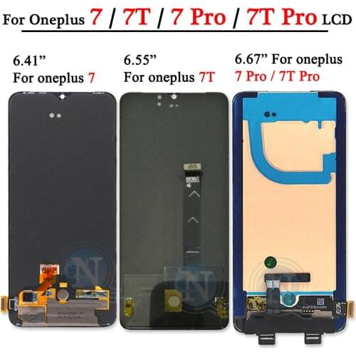 Original Super AMOLED For Oneplus 7 7T 7 Pro 7Tpro LCD Display Screen +Touch Panel Digitizer Assembly For One Plus 1+ 7 7pro LCD