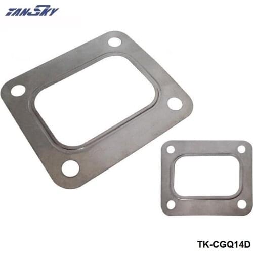 10PCS/LOT T04E T66 T70 GT35 GT40 T4 Turbo Turbine Inlet Gasket T4 Flange Gasket 4 Bolt 304 Stainless Steel TK-CGQ14D