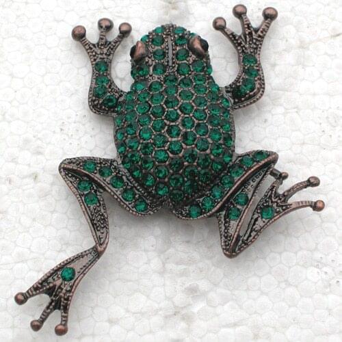 12pcs/lot Wholesale Fashion brooch Rhinestone Frog Pin brooches Accessories C101239
