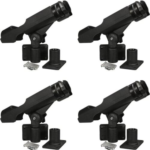 4 Pieces/Set 360 Degree Swivel Rotatable Marine Boat Kayak Yacht Rod Holder Rack Side Rail Mount Pole Rest Accessories