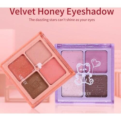 4Color Matte Texture Eye Shadow Makeup Palette Glitter Eyeshadow Pallete Waterproof Eyeshadow Long Lasting Natural Makeup Eyes