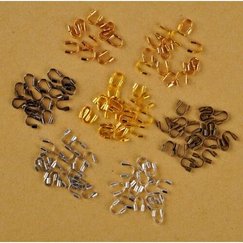 5000pcs 7 Colors U-shaped Wire Guardian Wire Protectors Wire Guards End Crimp Beads Bracelet Necklace Jewelry Making Supplies