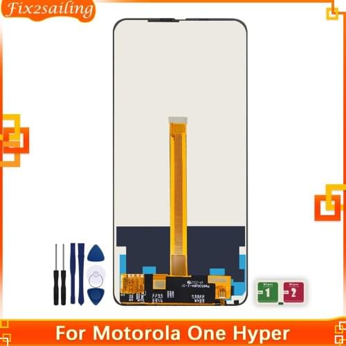 6.5" AAA+++ For Motorola Moto One Hyper XT2027 XT2027-1 LCD Display Touch Screen Digiziter Assembly Replacement 100% Tested