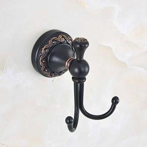 Bathroom Accessories Black Oil Rubbed Brass Bathroom Hardware Robe Hook Wall Mount Wba456