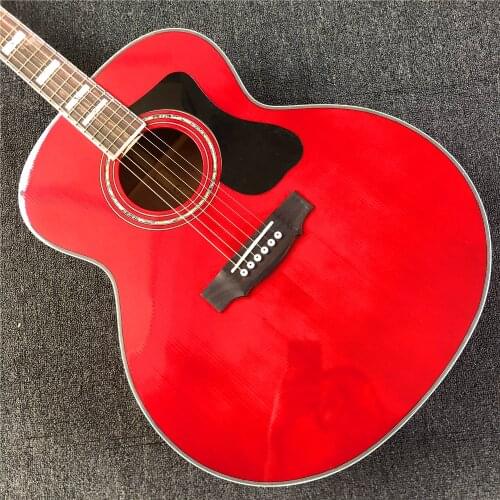 43 inches red 6 strings Guild acoustic guitar jumbo F50 acoustic electric guitar free shipping guild electrical acoustic guitar