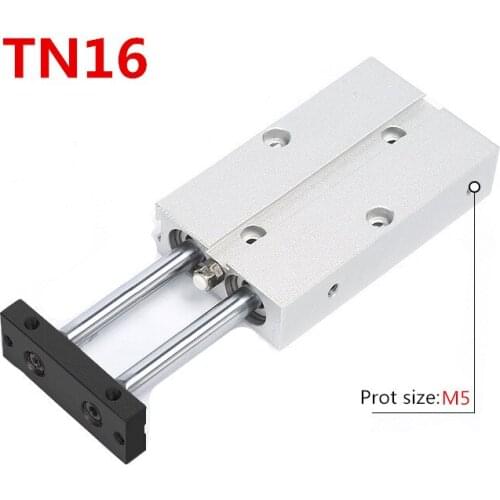 Free shipping Aluminium alloy Two-axis double bars cylinder TN16 series Bore 16mm stroke 10mm-100mm