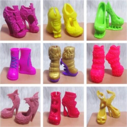 Shoes Bandage Bow High Heel Sandals Cute Heels Colorful For Monster High School Toy Fashion