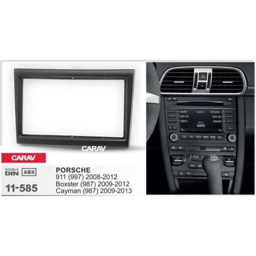 CARAV 11-585 Top Quality Radio Fascia for PORSCHE 911 (997) Boxster Cayman (987) Stereo Fascia Dash CD Trim Installation Kit