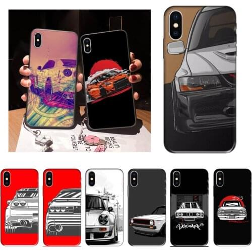PXCEHNG Japan JDM Sports Car Comic Phone Case For iPhone 12 Mini 11 Pro XS Max X XR 7 8 Plus