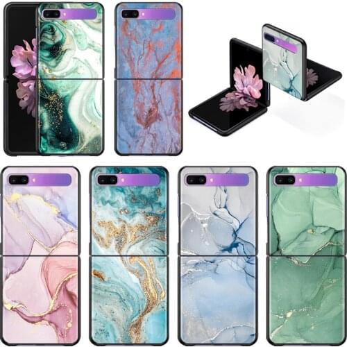 Phone Case For Samsung Galaxy Z Flip3 5G z flip 3 5G zFlip Cover Cellphone Shell Caso Mobilephone Fundas Marble Art Fashion