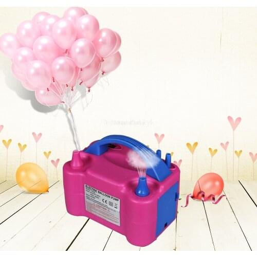 220V/110V Electric Balloon Inflator Pump AC Plug Double Hole Nozzle Air Compressor Inflatable Electric Balloon Pump Air Blower