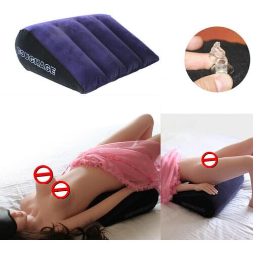 Flocking Inflatable Sex Aid Pillow For Women Love Position Padding Erotic Sex Furniture Sofa Adult Games Sex For Couples