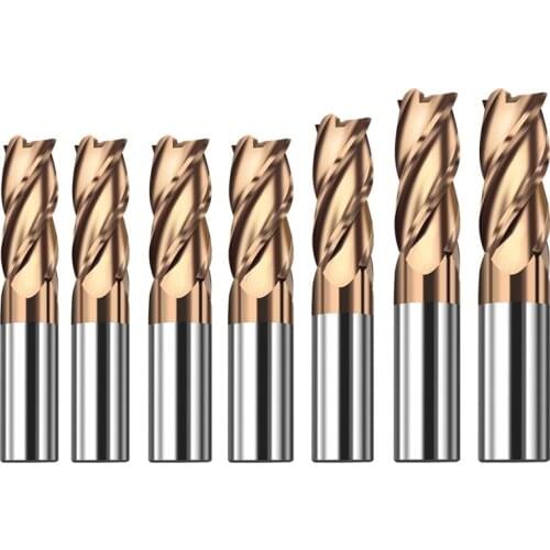 Straight Shank 4 Flute End Mill Cutter Tungsten Steel Drill Bit Cutting Tool