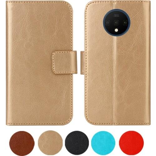 Leather Case For OnePlus 7T 6.55" Flip Cover Wallet Coque OnePlus 7T 2019 Phone Cases Fundas Etui Bags Retro Magnetic Fashion
