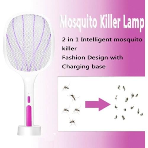 3 IN 1 Trap Mosquito Killer Lamp 3000V Electric Bug Zapper USB Rechargeable Summer Fly Swatter Trap Flies Insect