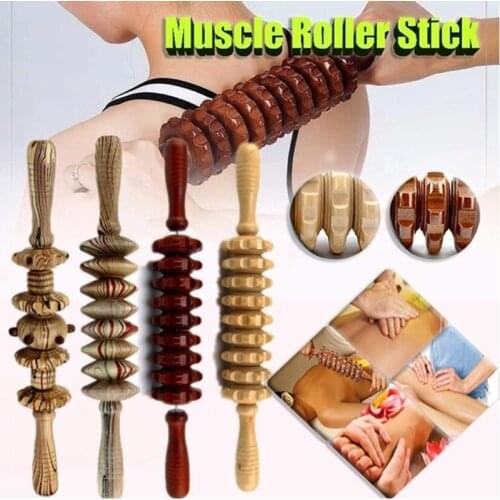 Massage Stick Wood Roller Wood Roller Stick Trigger Point Recovery Tool Deep Relax Gear Stick Full Body Muscle Massager