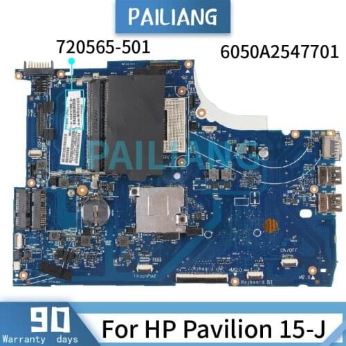 PAILIANG Laptop motherboard For HP Pavilion 15-J Mainboard 720565-501 6050A2547701-MB-A02 DDR3 tesed