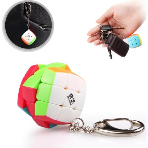 Newest QiYi Mini Keychain Ivy jinzita Magic Cube puzzle MoFangGe Pendant Chain cubo magico key ring Educational Toys Children