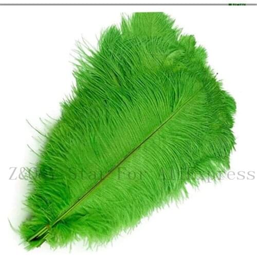 Natural 10-100PCS ostrich hair 45-50CM (18-20 inches) dyed fruit green DIY craft jewelry decoration jewelry clothing feather