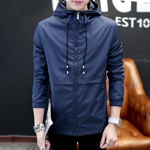 Newest Black Bomber Jackets Men Coat Casual Spring Jackets For Men Windbreaker Hooded Mens Jacket Blouson Homme FYY282