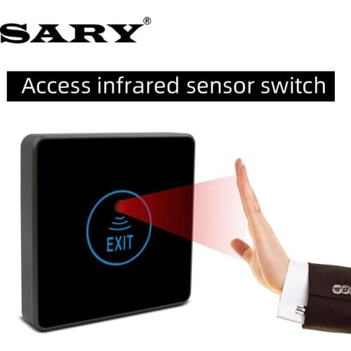 Access control infrared sensor switch DC12Vself-resetting exit button non-contact door opening switch