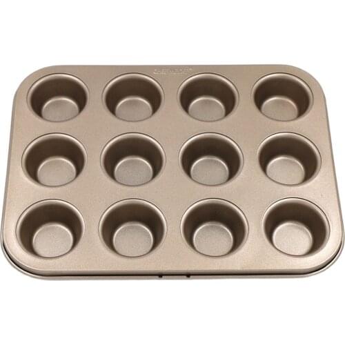 Bakeware 12 Cup Square Bread Pizza Biscuit Carbon Steel Coating Toast Baking Mold Cake Round Bakery Roasting Plate Tarte Tray