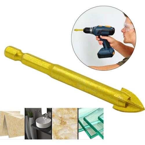Hand Tool Sets Drill Bit Glass drill bit tungsten carbide tip ceramic tile cutter with 1/4" hex handle power tool accessories