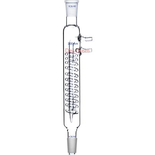 200mm,24/40,Glass Spiral Reflux Condenser,New Advance Chemistry Lab Glassware