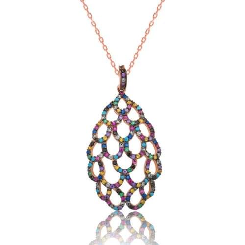 Tevuli 925 Sterling Silver Color Lady Necklace