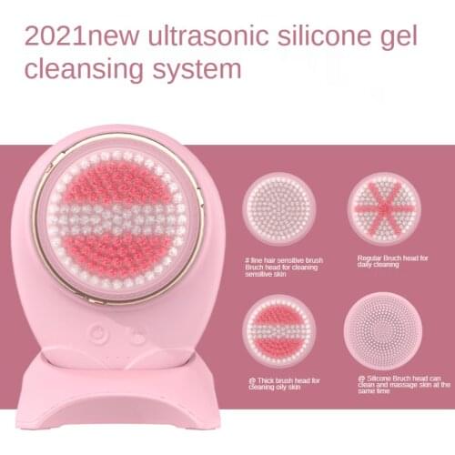 Ultrasonic facial cleanser wireless charging Face Brush Cleansing Waterproof Vibration Cleanser Deep Pore Cleansing SkinMassager