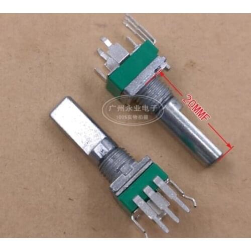 [VK] RD11712F2003 single potentiometer B10K with push switch 18MM axle comparable to ALPS switch