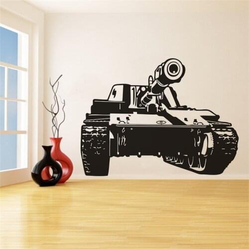 Military Tank Vinyl Wall Sticker Wall Decoration US Troop Tank Wall Art Decal Military Design Wall Art Poster AZ251